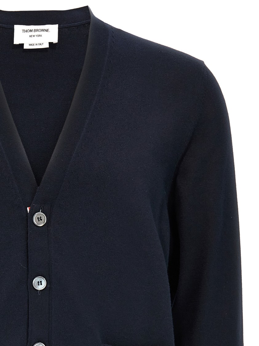 Thom Browne 4-bar Sweaters And Cardigans In Blue