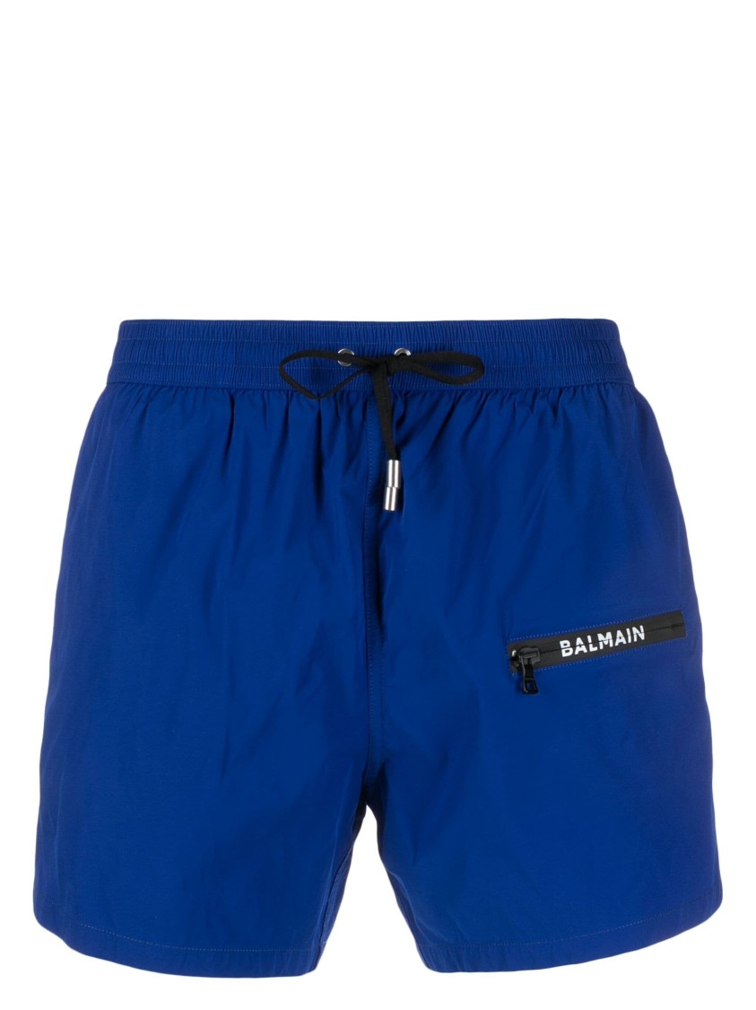 Balmain Casual Blue Boxers With Elastic Waistband In Blue