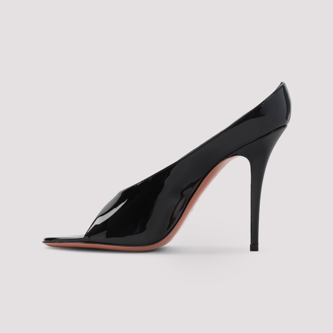 Amina Muaddi Anok Slipper 105 Patent Black 105 Mm Sm