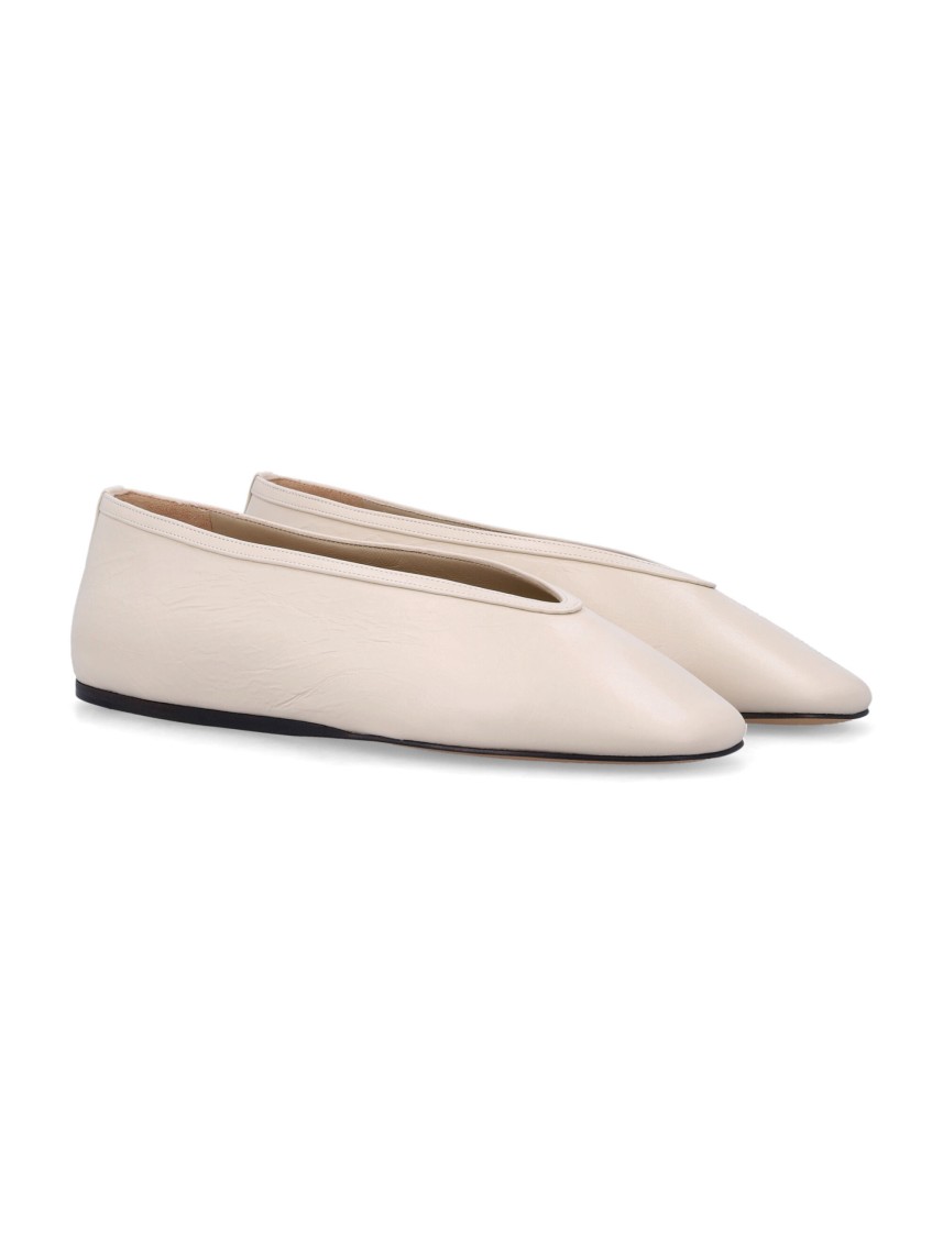 Shop Le Monde Beryl Le Monde Béryl Luna Naplack Leather Slipper In Neutrals