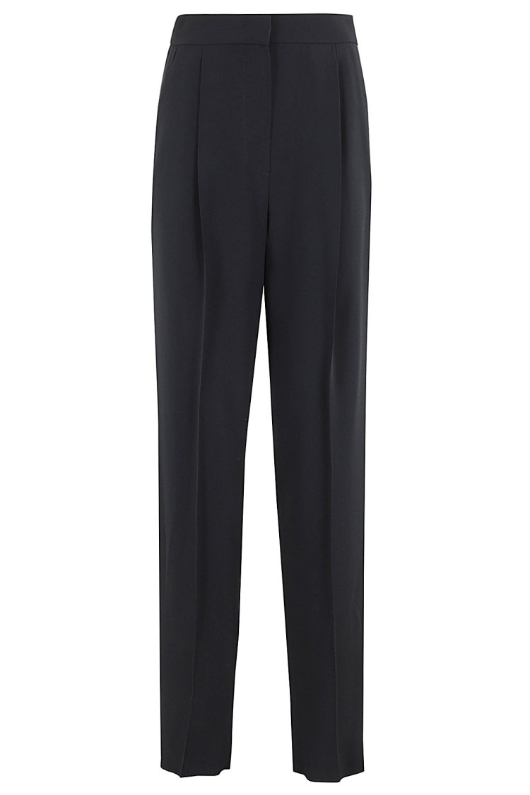 EMPORIO ARMANI EMPORIO ARMANI HIGH-WAISTED MIDNIGHT BLUE TROUSERS