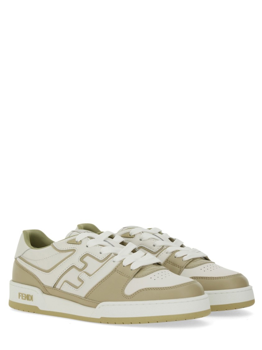 Fendi Leather Sneakers With Ff Lateral Logo