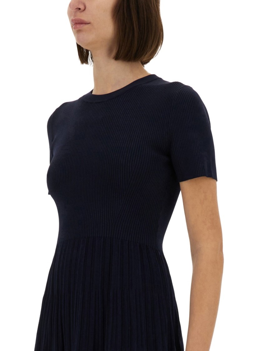 Michael Michael Kors Ribbed Knit Dress In Black