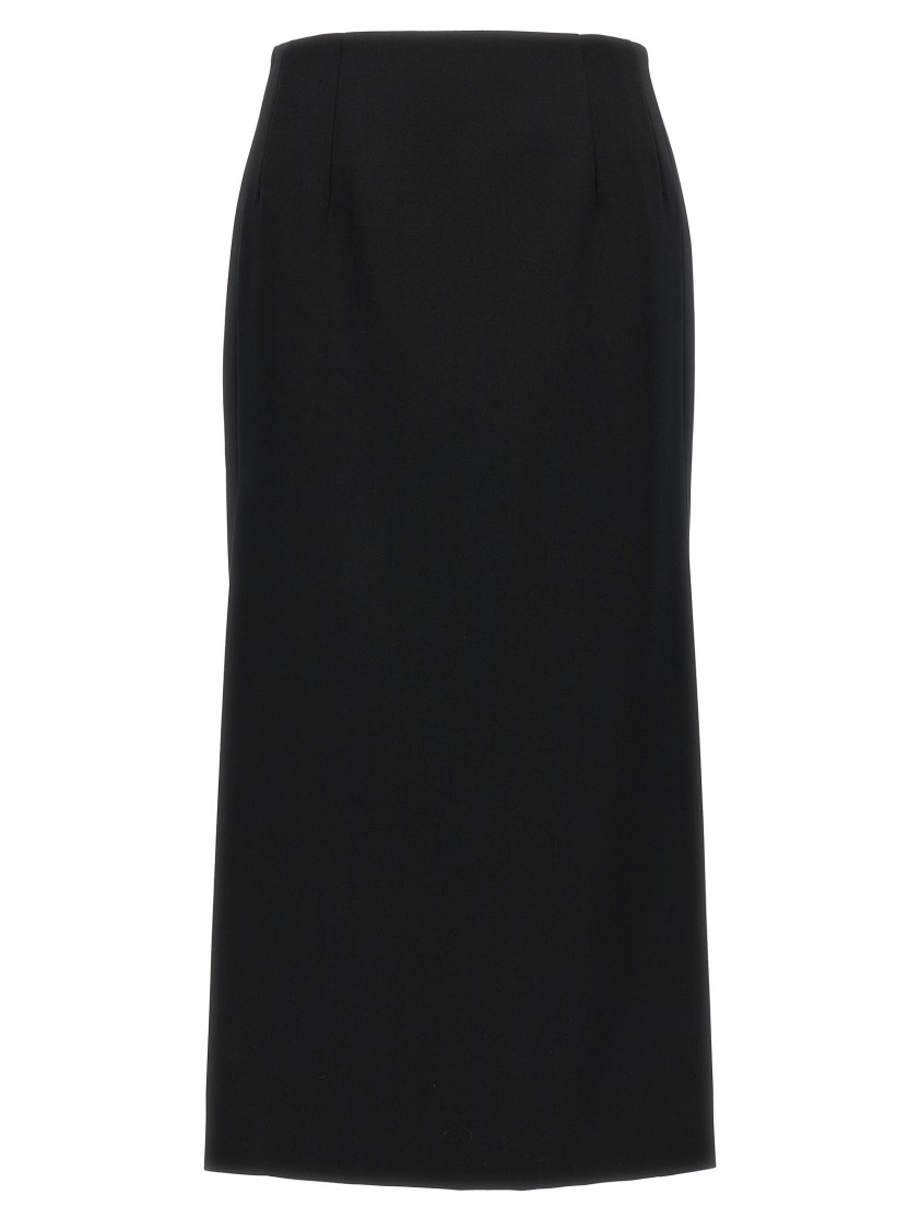 スカート Valentino Garavani Tailored Wool Midi Skirt With Side Slits Valentino Garavani Tailored Wool Midi Skirt With Side Slits