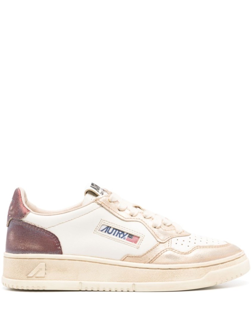 Autry Brown Logo Sneakers In Neutrals