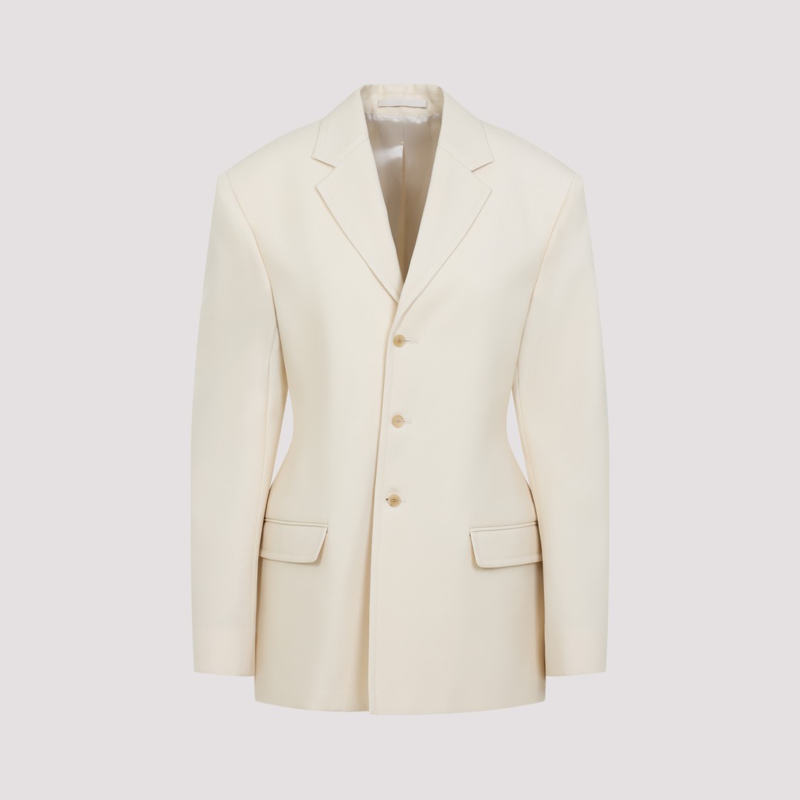 Shop Carven Nude Tailored Wool Jacket