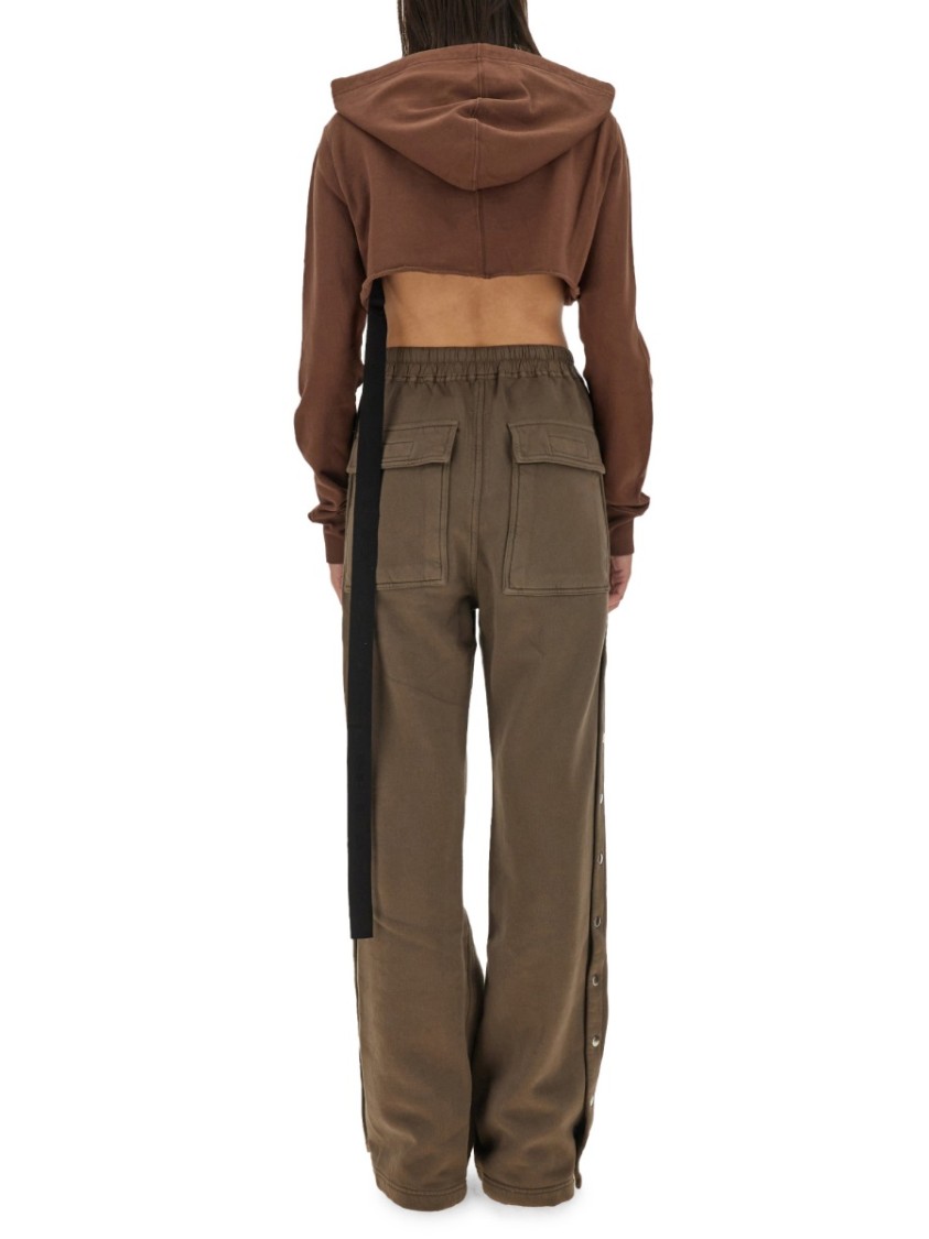 Shop Rick Owens Drkshdw Drkshdw By Rick Owens Relaxed Brown Cropped Sweatshirt