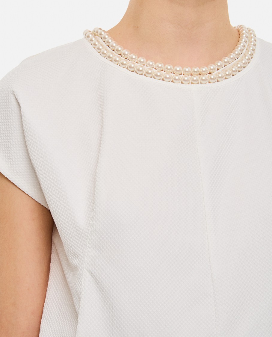 Junya Watanabe Bow-detail Sleeveless Top In White