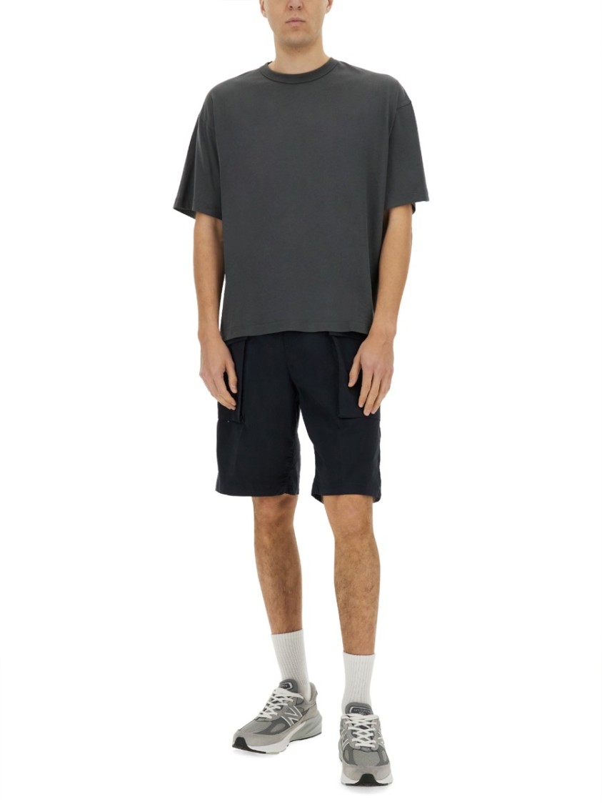 Shop Aspesi "lou" Bermuda Shorts In Black
