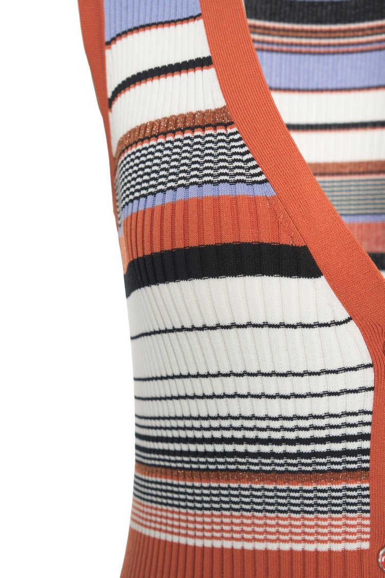 Liu •jo Liu Jo Multicolor Stripes Midi Dress