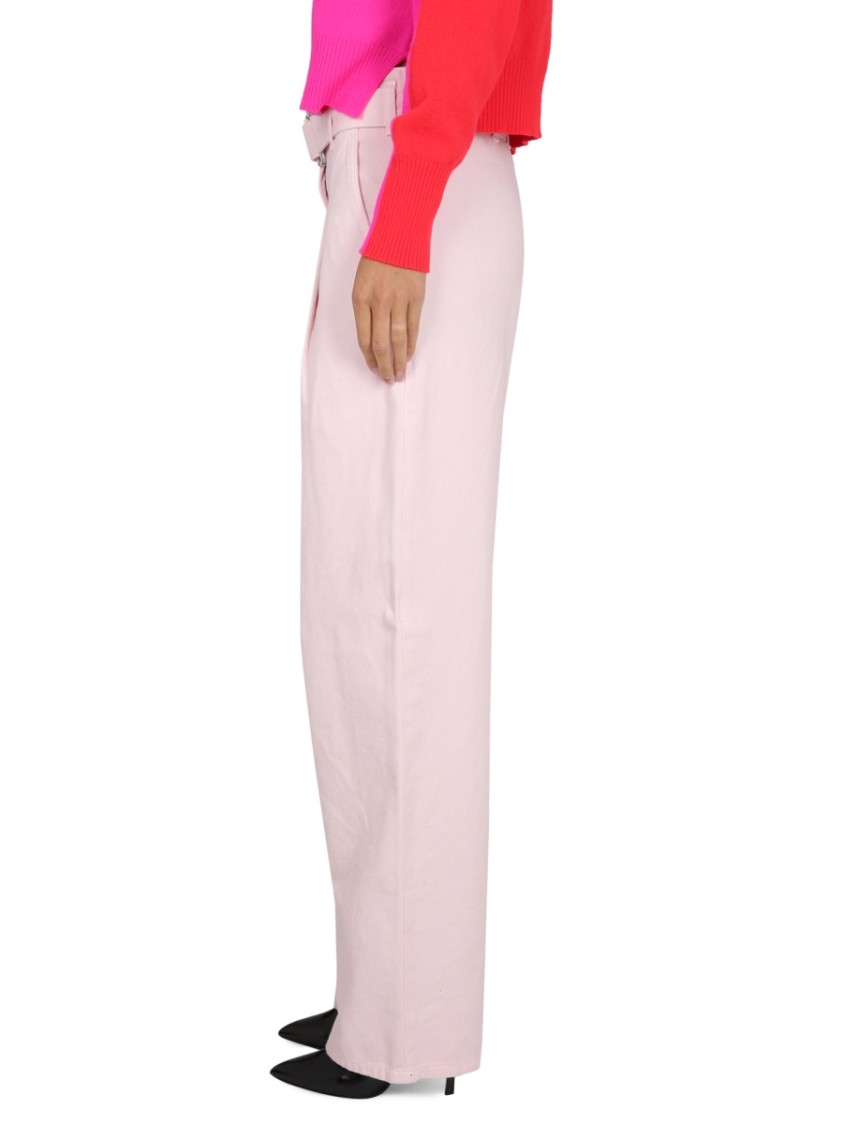 Shop Philosophy Di Lorenzo Serafini Relaxed High-waisted Denim Pants With Pleats