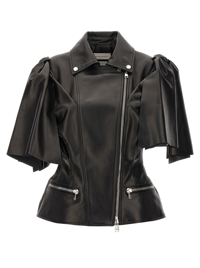 Alexander Mcqueen 'knot Bow' Biker Vest In Black