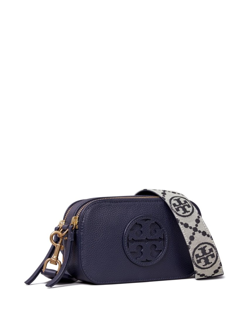 Tory Burch Compact Textured Bag With Logo Emblem