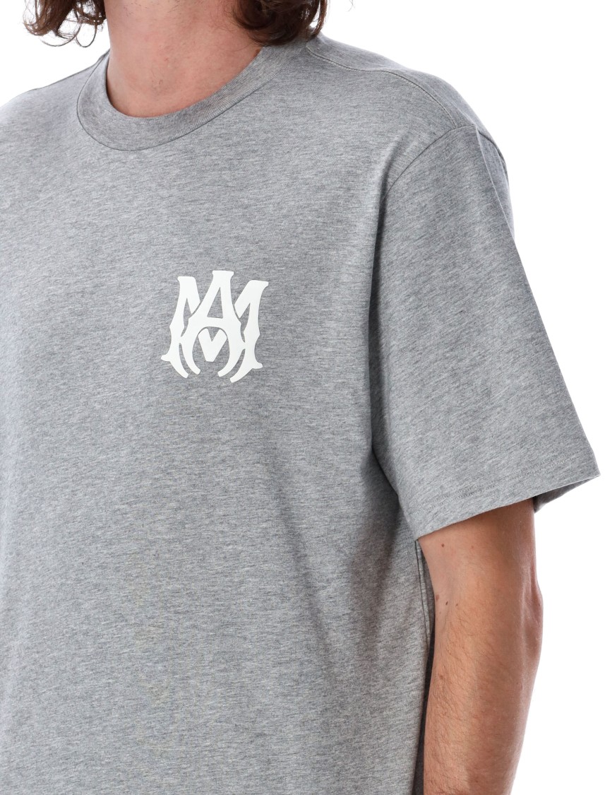 Amiri Heathered Grey Ma Core Logo T-shirt In Grey