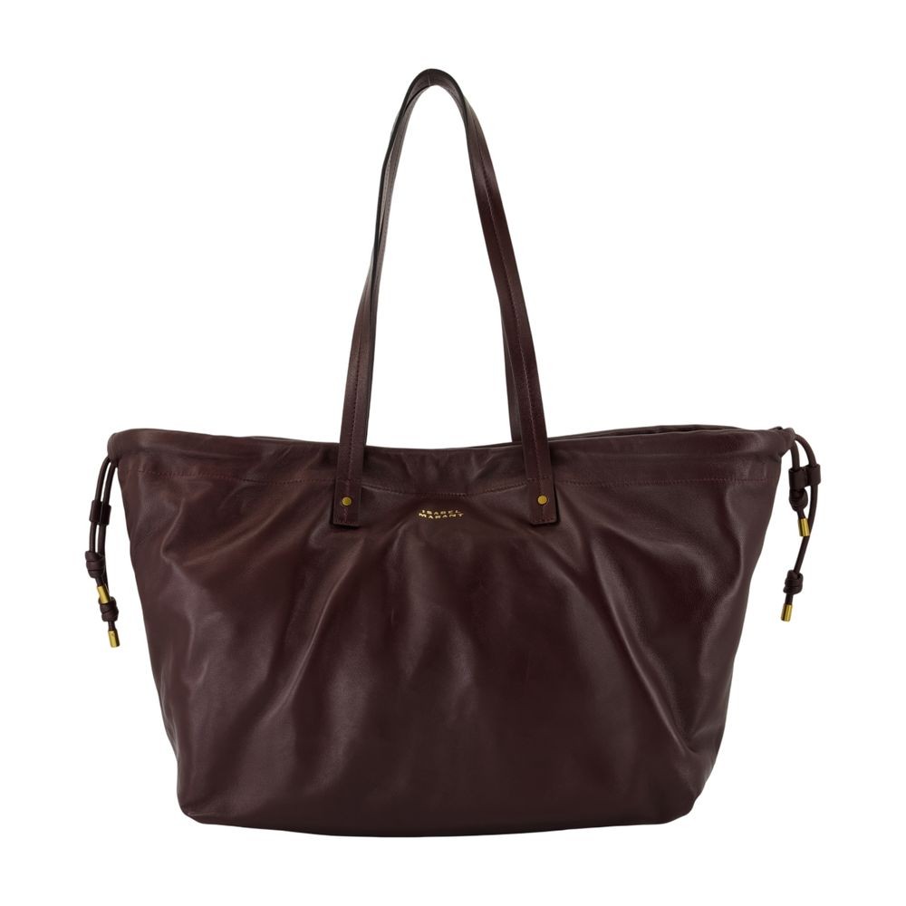 Isabel Marant Silven Gb Shoulder Bag - Leather - Burgundy In Black