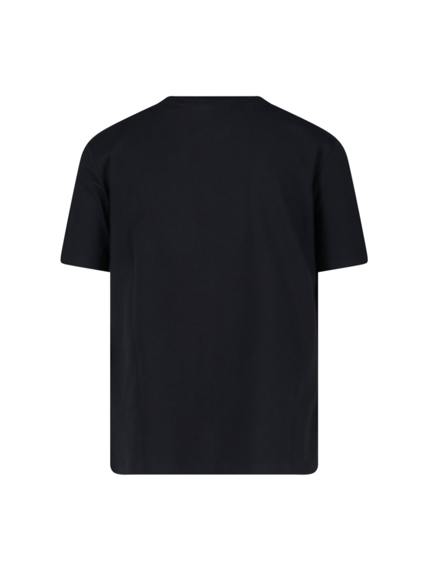 Balmain Black Crewneck T-shirt With Logo Lettering Print On The Front In Cotton Man In Black
