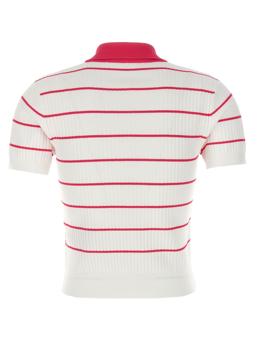 Dsquared2 Two-tone Striped Polo In Neutral