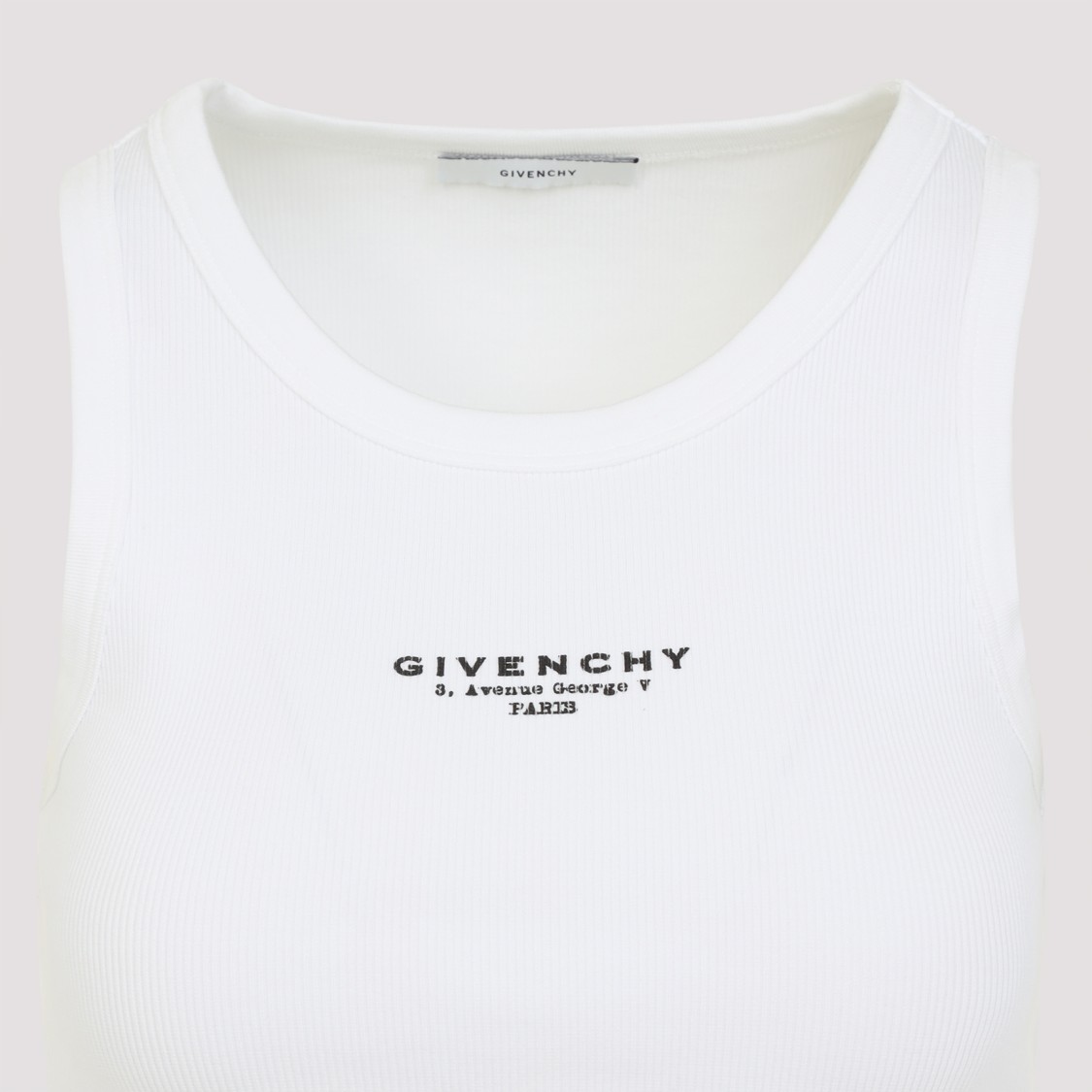 Givenchy Slim Tank Top With Logo Print In White