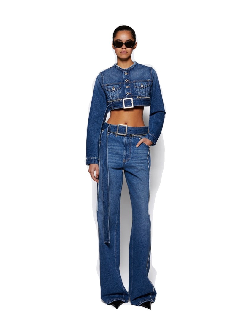 JEAN PAUL GAULTIER JEAN PAUL GAULTIER SUPER CROPPED JACKET VINTAGE BLUE