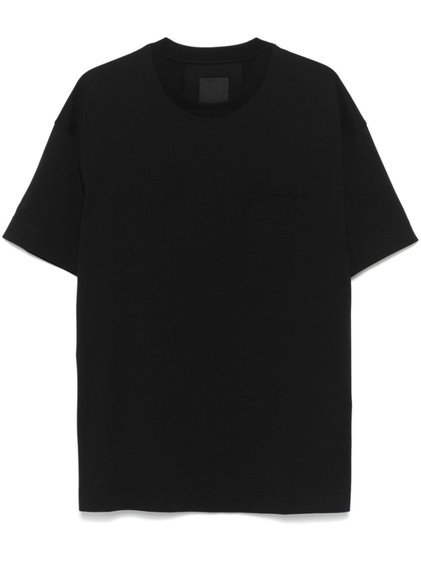 Givenchy Logo-embossed T-shirt In Black