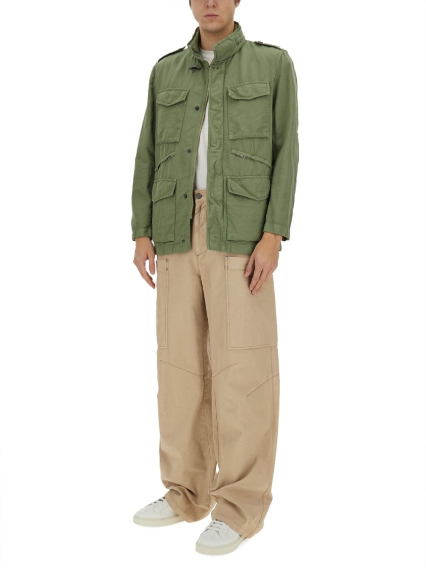 Fay Utility-inspired Green Jacket In Green