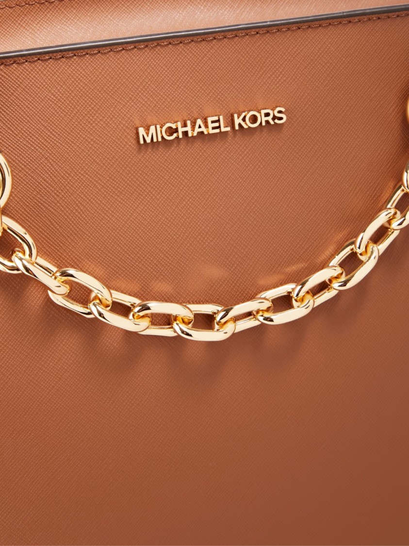 Michael Kors Jet Set Chain Swag Tote Bag In Brown