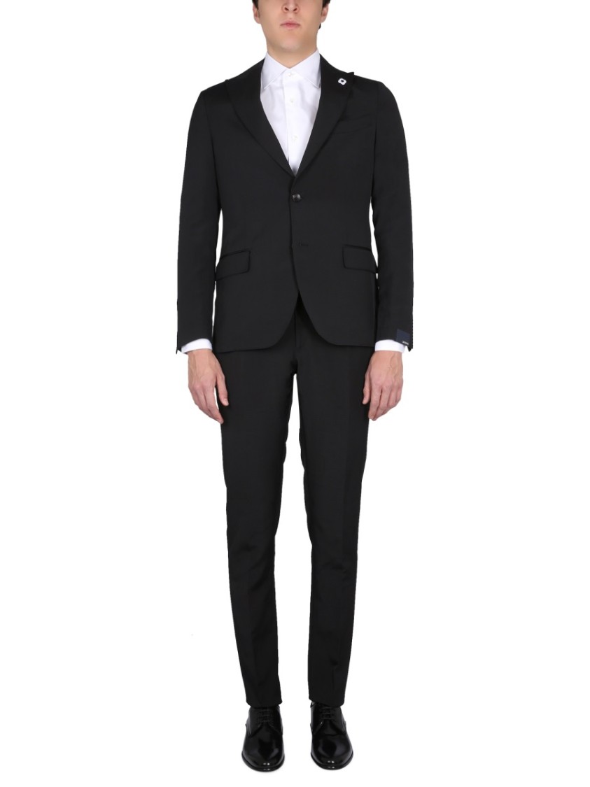 Lardini Tailored Suit Jacket Notch Lapel