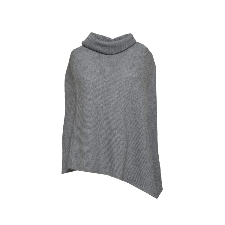 360cashmere 360 Cashmere Maude Poncho In Wool And Cashmere Blend - 4grey