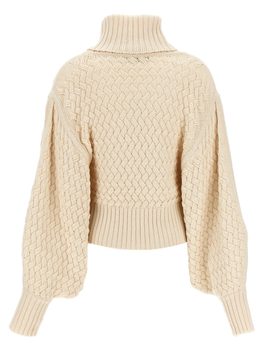 Zimmermann Illustration Textured Sweaters And Cardigans Beige In Gold
