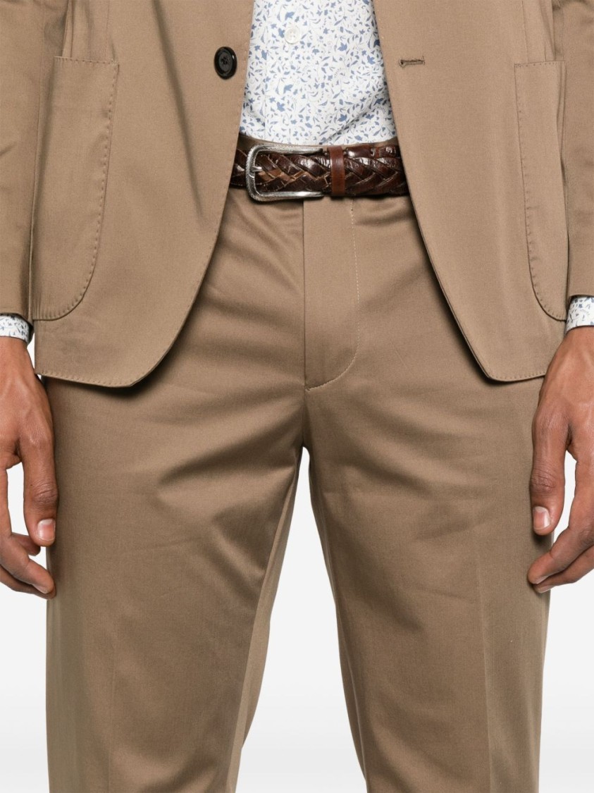 Lardini Camel Brown Cotton Blended Suit