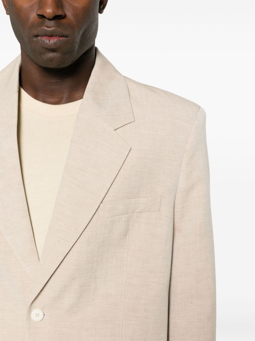 Jacquemus La Veste Titolo Blazer Jacket In Neutral