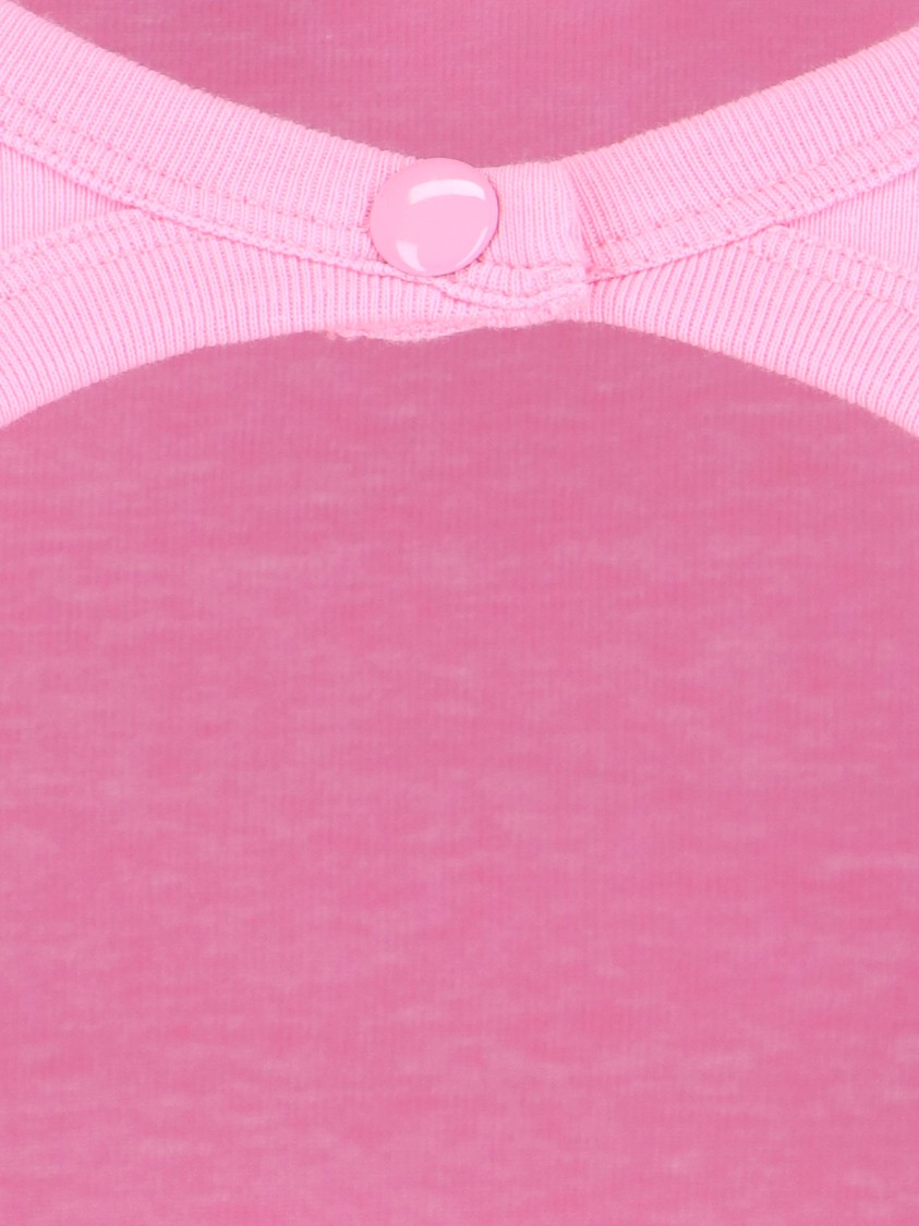 Shop Courrèges Cut-out Design Pink Cotton T-shirt