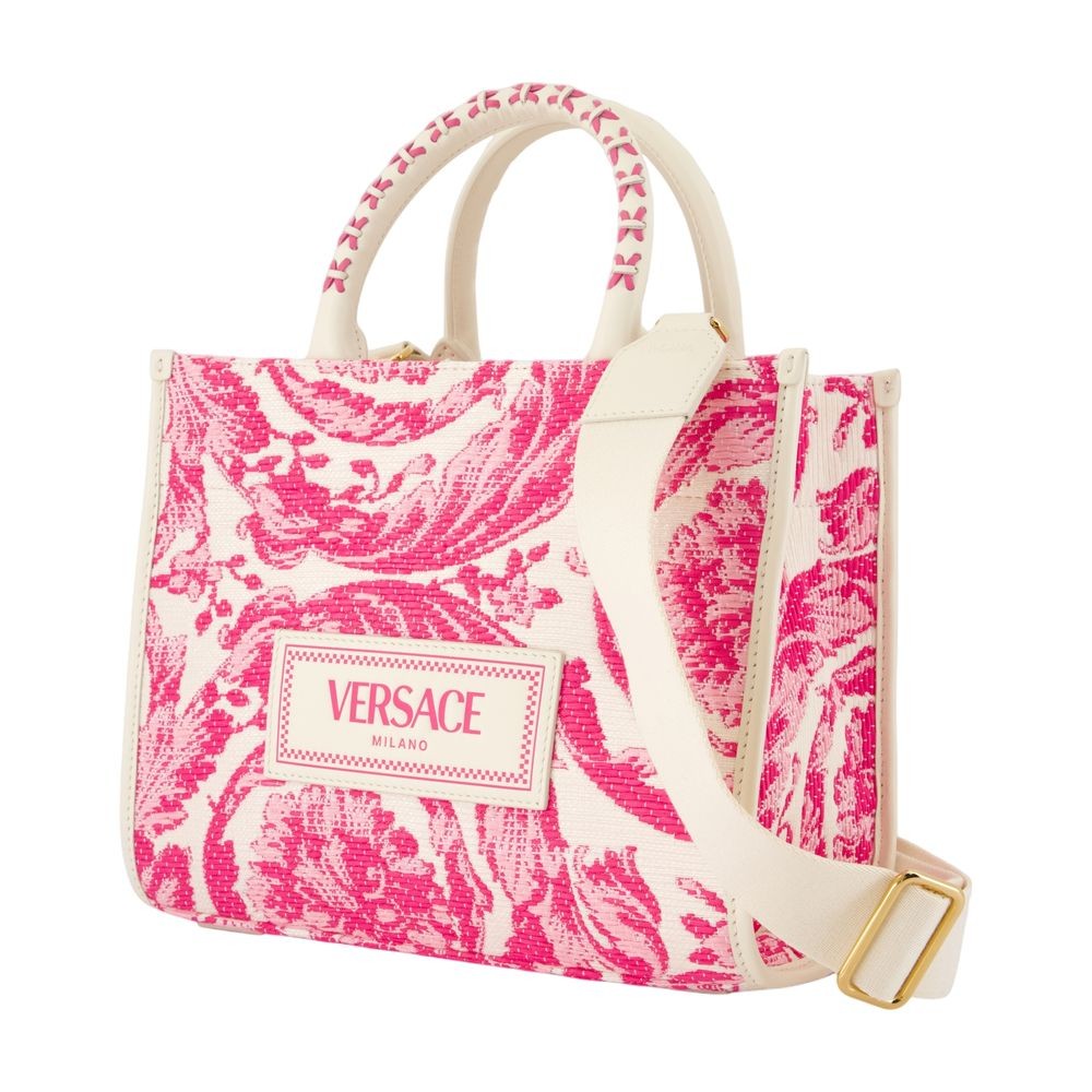 トートバッグ Shopping bag - Versace - Leather - Pink Versace Shopping Bag - Leather - Pink Tote Bag | THE LIST