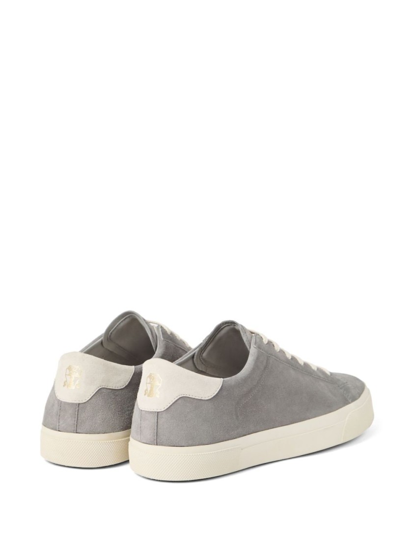 Brunello Cucinelli Lace-up Grey Sneakers
