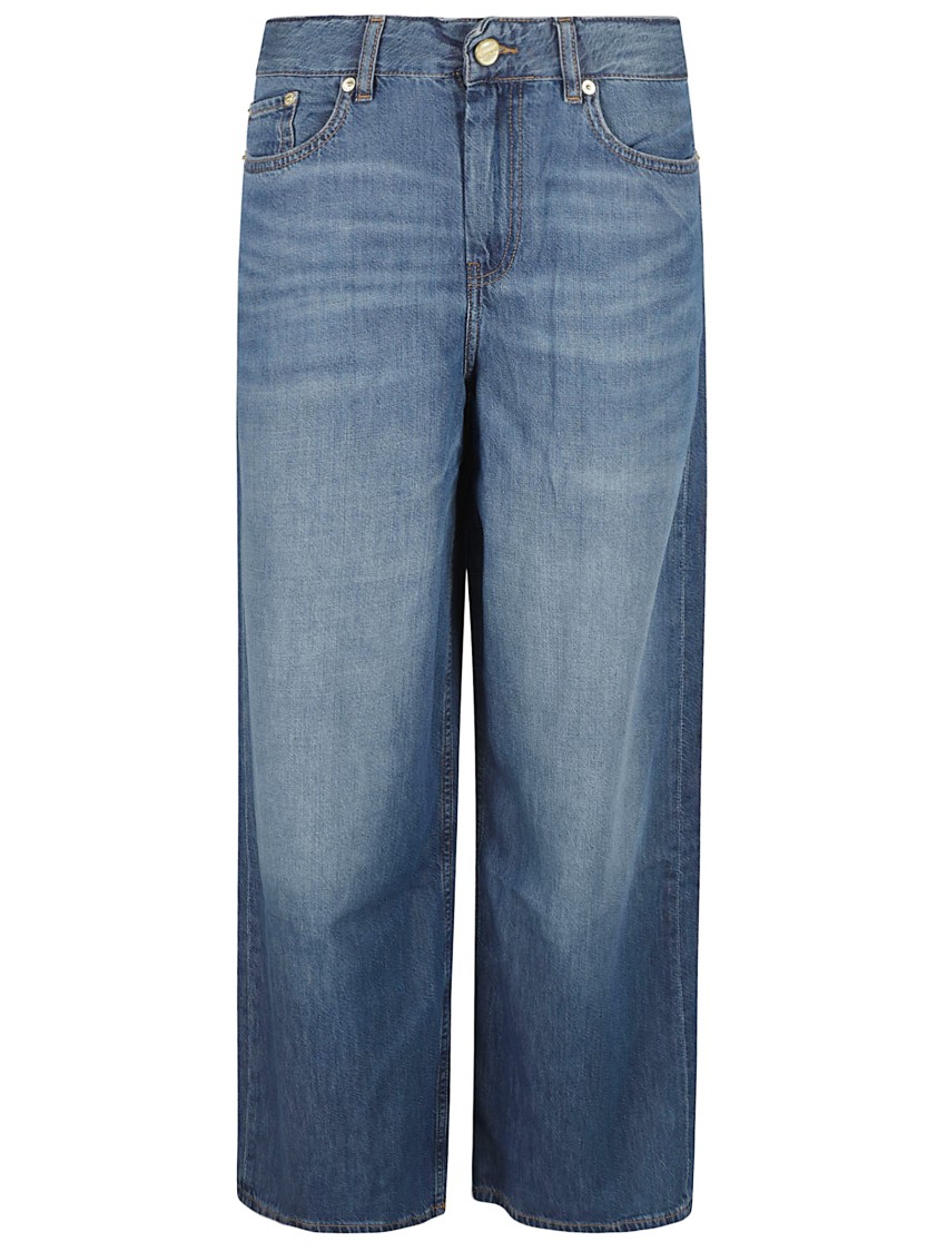 Ganni Wide-leg Denim Jeans With Relaxed Fit