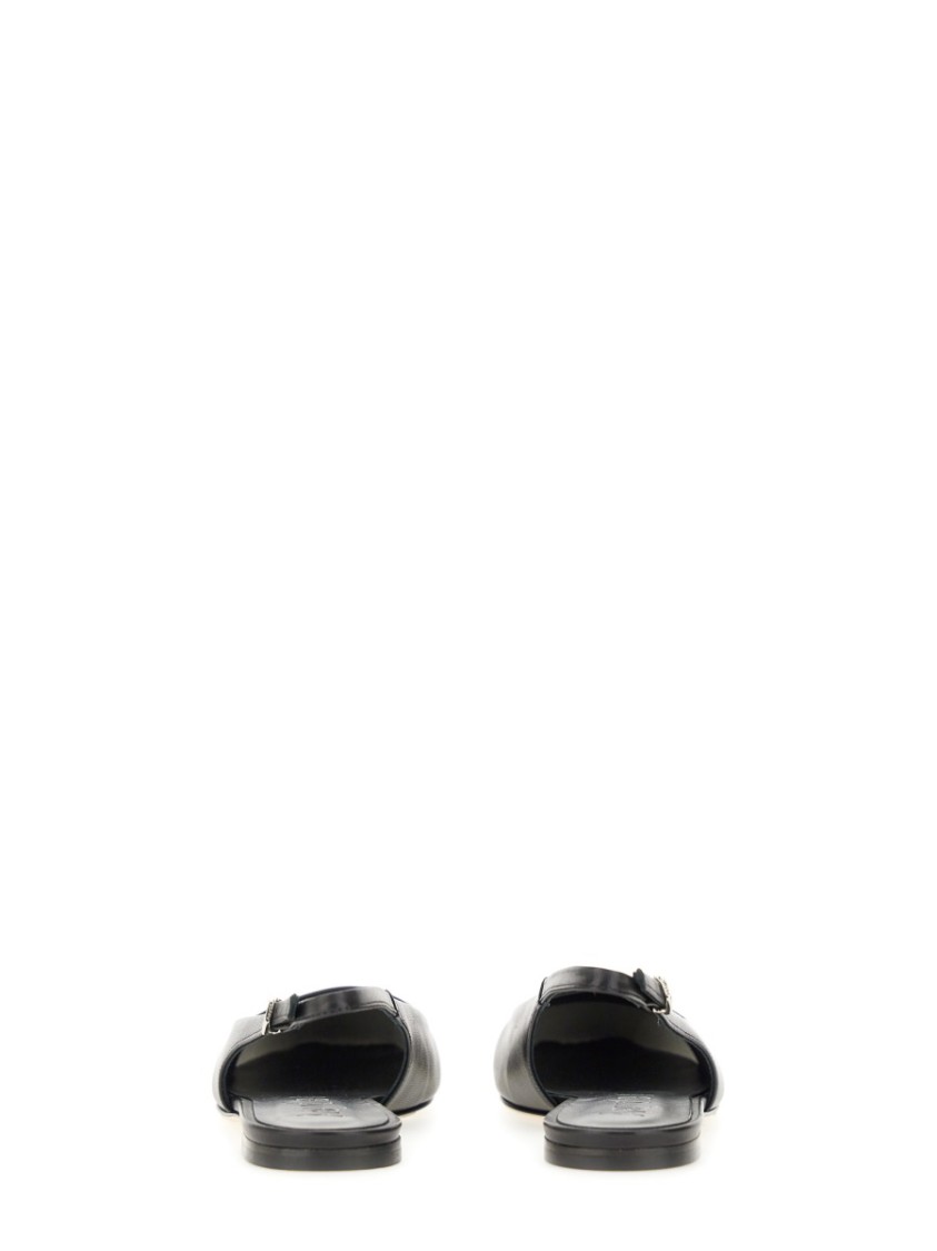 Aeyde 10mm Geraldine Napa Slingback Flats In Black