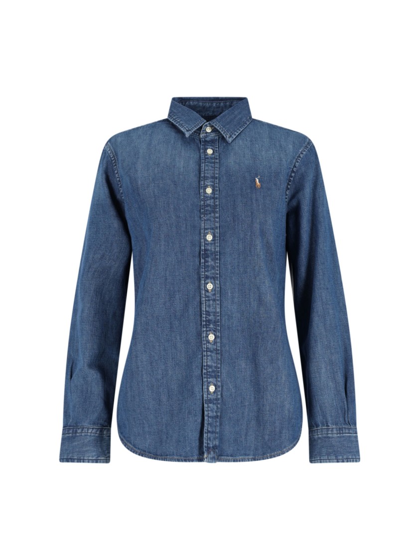 Shop Polo Ralph Lauren Denim Shirt – Blue