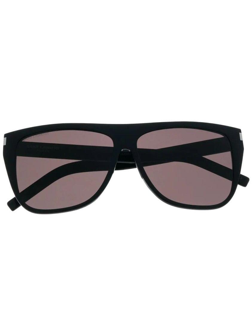Saint Laurent Angular Frame Sunglasses In Black