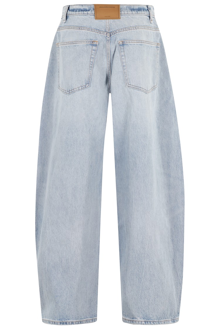 Alexander Wang Mid Rise Jeans With Vintage Bleach Wash In Blue