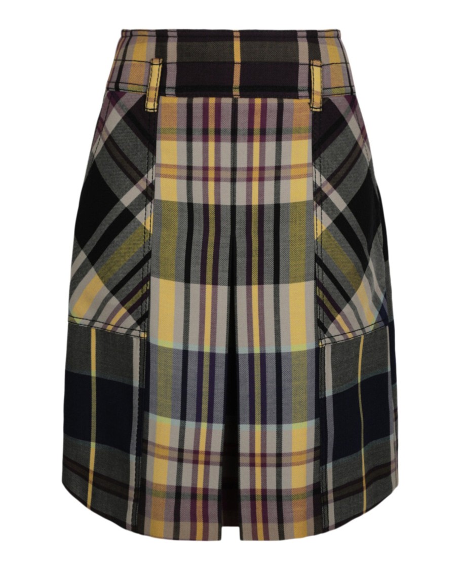 Bottega Veneta Multicolor Plaid Skirt