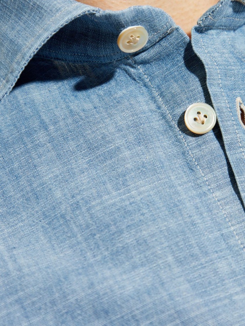ELEVENTY ELEVENTY TAILORED BUTTON-DOWN BLUE SHIRT BY ELEVENTY