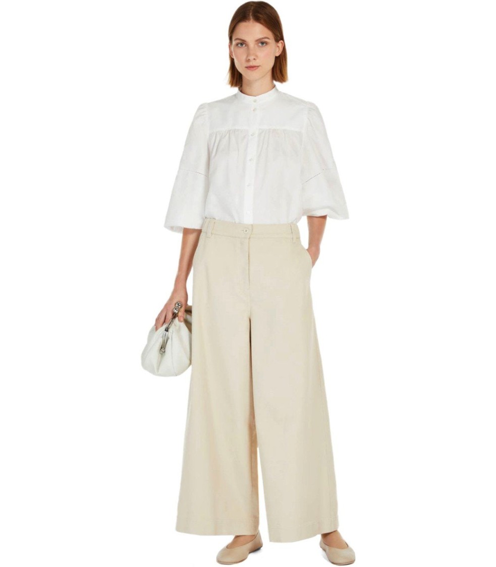 Max Mara Disco Sabbia Wide Leg Jeans In Neutral