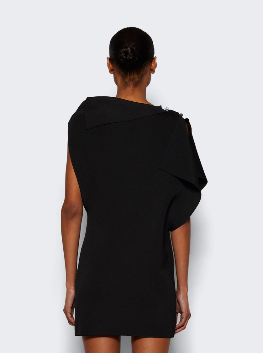 Shop Jacquemus La Mini Robe Trapeze Black