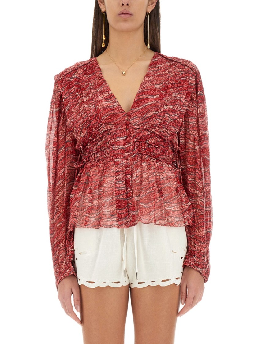Shop Isabel Marant Étoile "axeline" Top In Multicolor