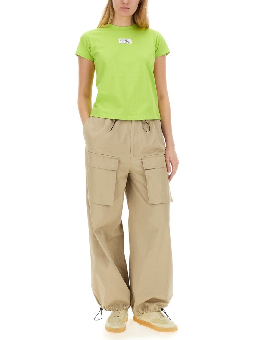 Mm6 Maison Margiela Utility Cargo Pants Drawstring Waist In Neutrals