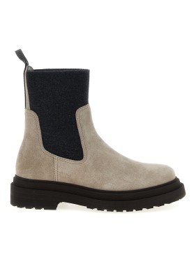 サンダル・ミュール Brunello Cucinelli Suede Sabots With Sherling Lining Brunello Cucinelli Suede Sabots With Sherling Lining Mule