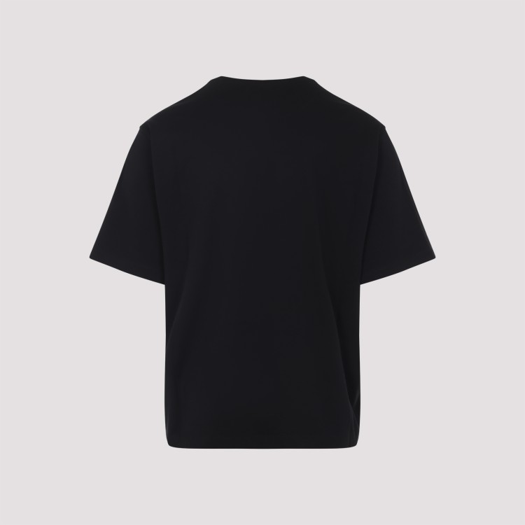 Prada Black Cotton T-Shirt With Minimalist Design And Logo