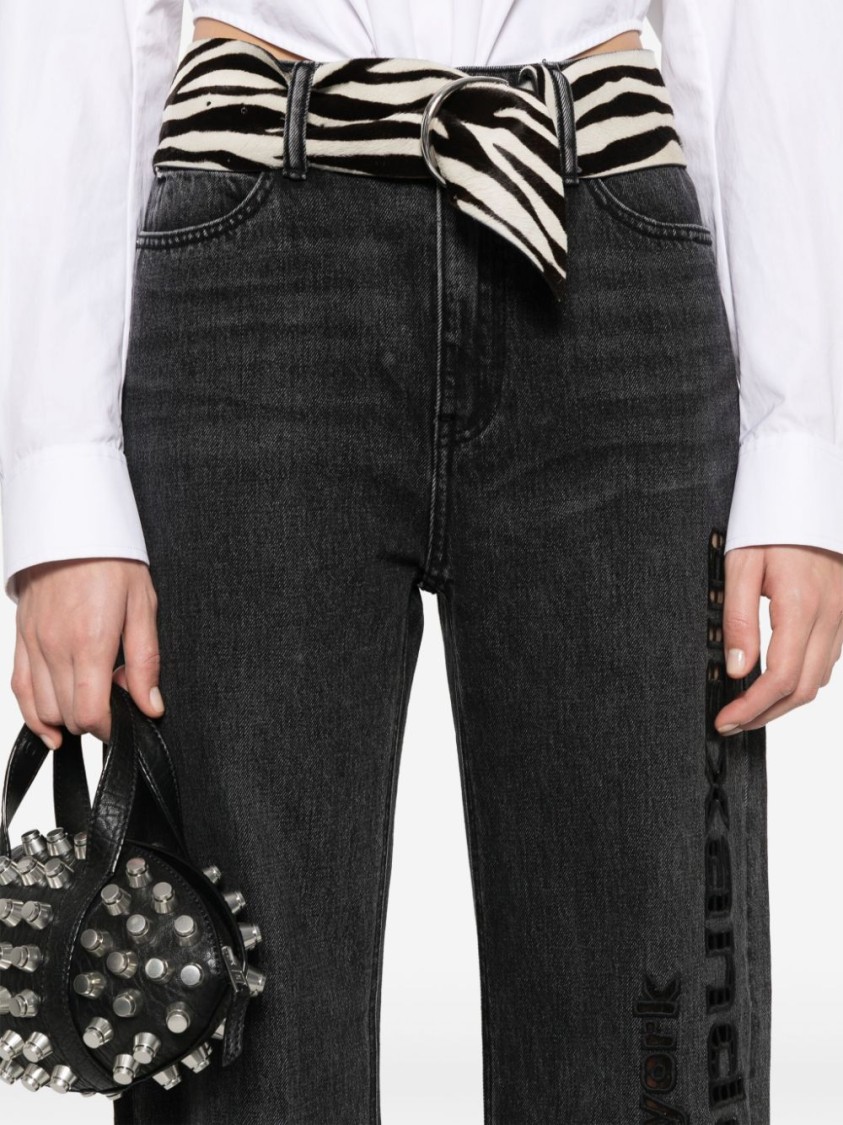 ALEXANDER WANG ALEXANDER WANG GREY RELAXED FIT STRAIGHT LEG JEANS