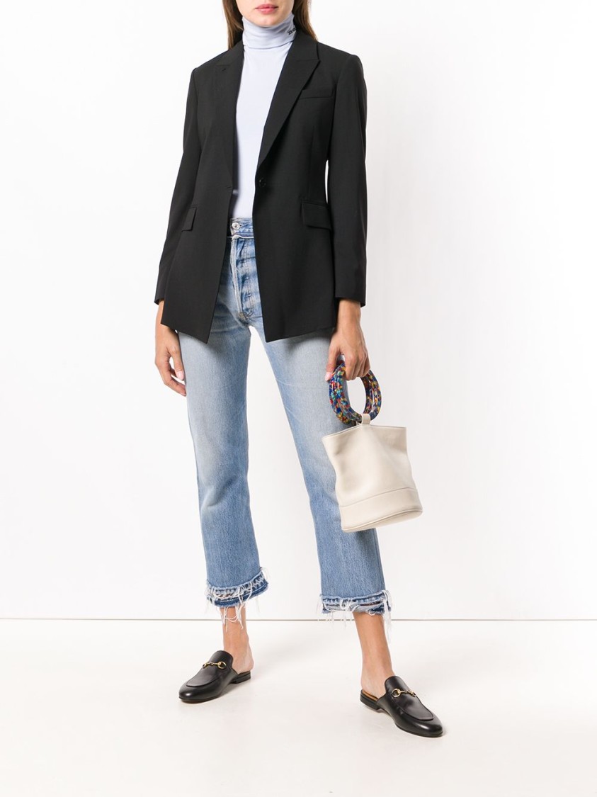 Shop Theory Black Wool Blend Blazer