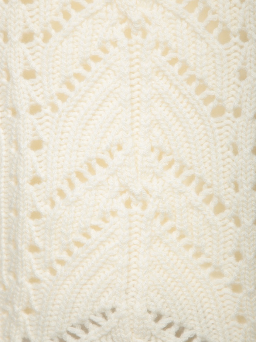 Shop Loulou Studio White Knitwear With Cable Knit Patterns